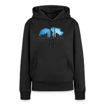 New York City - NYC NY Big Apple USA Geschenk - Frauen Premium Bio Hoodie - Schwarz - Vorne - Julia (174cm)