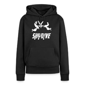 Freifall Fallschirm für Fallschirmspringer - Frauen Premium Bio Hoodie - Schwarz - Vorne - Julia (174cm)