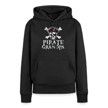 Pirat Opa Grossvater - Frauen Premium Bio Hoodie - Schwarz - Vorne - Julia (174cm)