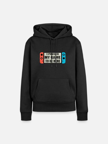 Przełącz Radość I przerwał grę - Dame Premium hoodie, økologisk bomuld - sort