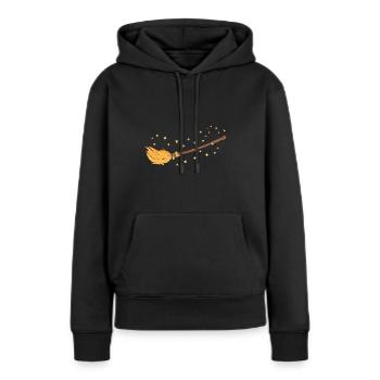 Balai balai style balai balai cadeau de carnaval - Sweat à capuche Premium bio Femme - noir - Devant - Julia (174cm)