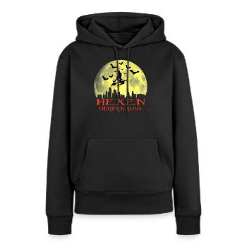 Hexen dürfen das - Frauen Premium Bio Hoodie - Schwarz - Vorne - Julia (174cm)