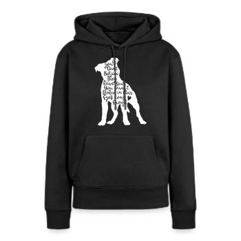 Pitbull Seele - Frauen Premium Bio Hoodie - Schwarz - Vorne - Julia (174cm)