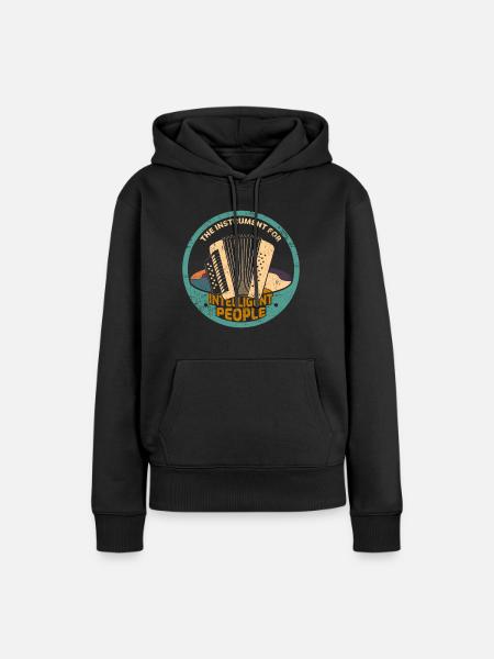 Accordeon - Frauen Premium Bio Hoodie - Schwarz