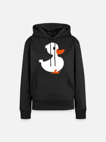 Kleines Entchen / Little Ducky (3c) - Frauen Premium Bio Hoodie - Schwarz