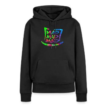Halten Sie Wunderland Mad Hat Hatter - Frauen Premium Bio Hoodie - Schwarz - Vorne - Julia (174cm)