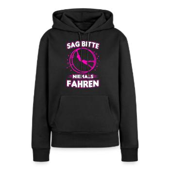 S'il vous plaît ne jamais dire aller gymnastique cadeau Rhönrad - Sweat à capuche Premium bio Femme - noir - Devant - Julia (174cm)