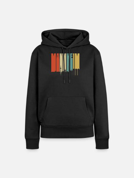 Mannheim - Frauen Premium Bio Hoodie - Schwarz