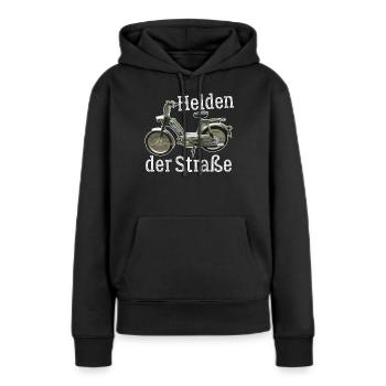 T-shirt Héros de la rue Hercules Prima 5 - Sweat à capuche Premium bio Femme - noir - Devant - Julia (174cm)