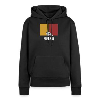 arbitre - Sweat à capuche Premium bio Femme - noir - Devant - Julia (174cm)