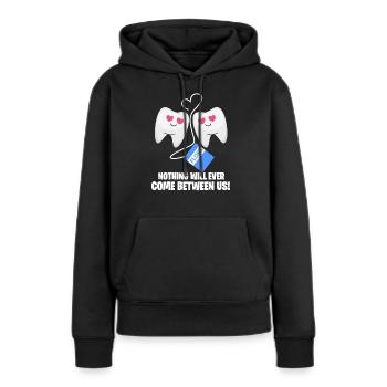 dents - Sweat à capuche Premium bio Femme - noir - Devant - Julia (174cm)