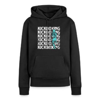Kickboxing - Frauen Premium Bio Hoodie - Schwarz - Vorne - Julia (174cm)