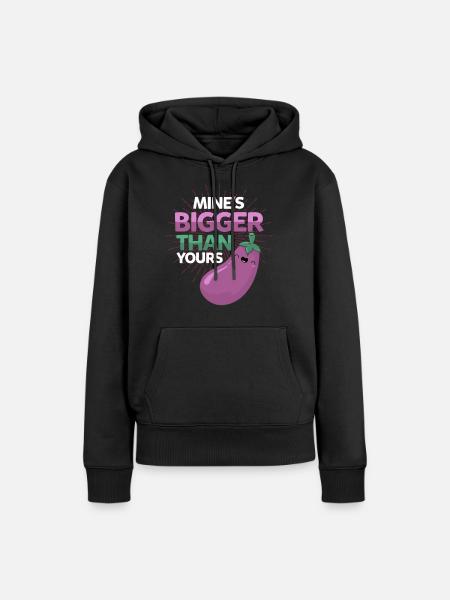 Gemüse Aubergine - Frauen Premium Bio Hoodie - Schwarz