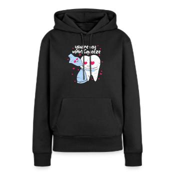 Dentiste Dentiste Dentiste Dents Cadeau Dentiste - Sweat à capuche Premium bio Femme - noir - Devant - Julia (174cm)