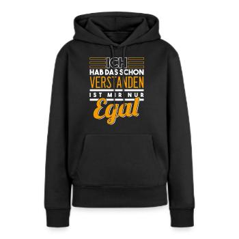 Ich Hab Das Schon Verstanden - Frauen Premium Bio Hoodie - Schwarz - Vorne - Julia (174cm)