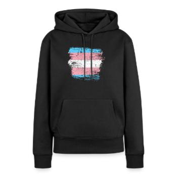 Transgender Flagge - Frauen Premium Bio Hoodie - Schwarz - Vorne - Julia (174cm)