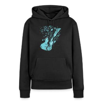 Musik Gitarre - Frauen Premium Bio Hoodie - Schwarz - Vorne - Julia (174cm)