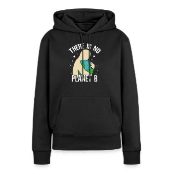 Sauvez la planète - Sweat à capuche Premium bio Femme - noir - Devant - Julia (174cm)