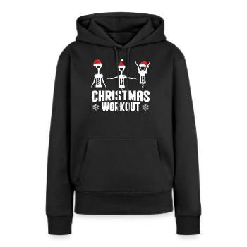 Christmas Workout - Frauen Premium Bio Hoodie - Schwarz - Vorne - Julia (174cm)
