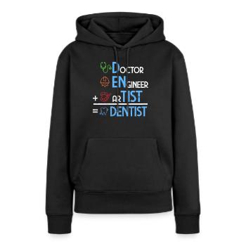 Dentiste Dentiste Dentiste Dentiste Cadeau - Sweat à capuche Premium bio Femme - noir - Devant - Julia (174cm)