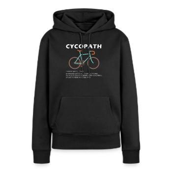 Cyclop Funny Cycling Gifts Cadeaux de nouveauté à vélo - Sweat à capuche Premium bio Femme - noir - Devant - Julia (174cm)