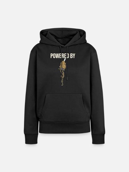 Pasta - Frauen Premium Bio Hoodie - Schwarz