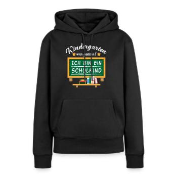 Schulanfänger Junge Mädchen Einschulungss - Frauen Premium Bio Hoodie - Schwarz - Vorne - Julia (174cm)