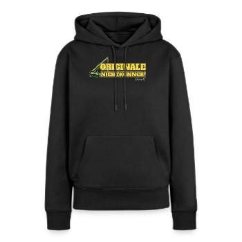 Les emplacements de grue doivent être compactés - Sweat à capuche Premium bio Femme - noir - Devant - Julia (174cm)