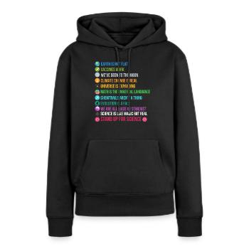 Cadeau scientifique scientifique chimie - Sweat à capuche Premium bio Femme - noir - Devant - Julia (174cm)