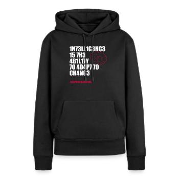Cadeau scientifique intelligent scientifique - Sweat à capuche Premium bio Femme - noir - Devant - Julia (174cm)