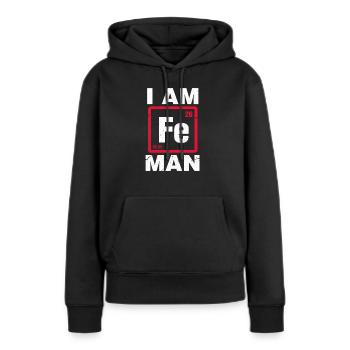 Fer de chimie - Sweat à capuche Premium bio Femme - noir - Devant - Julia (174cm)