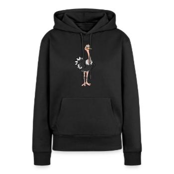 Strauß - Frauen Premium Bio Hoodie - Schwarz - Vorne - Julia (174cm)
