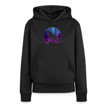 Loup loups pleurs Wolfpack loup-garou cadeau - Sweat à capuche Premium bio Femme - noir - Devant - Julia (174cm)