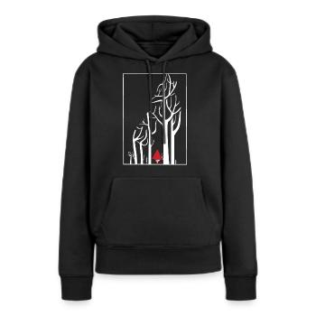 Petit Chaperons rouges - Sweat à capuche Premium bio Femme - noir - Devant - Julia (174cm)