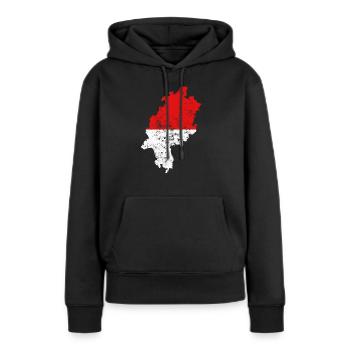 Hesse - Sweat à capuche Premium bio Femme - noir - Devant - Julia (174cm)
