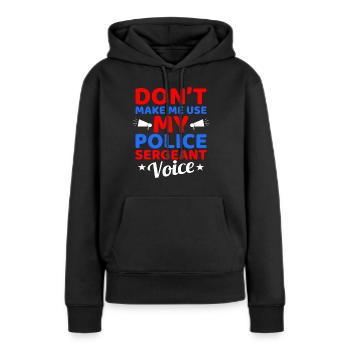 Polizei - Frauen Premium Bio Hoodie - Schwarz - Vorne - Julia (174cm)