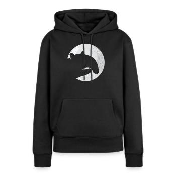 tapir - Sweat à capuche Premium bio Femme - noir - Devant - Julia (174cm)
