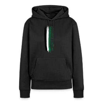 palästinensisches Gebiet skizzierte Landesfarben - Frauen Premium Bio Hoodie - Schwarz - Vorne - Julia (174cm)