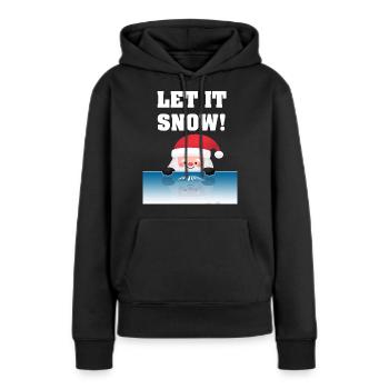 Santa Cocaine Let It Snow - Sweat à capuche Premium bio Femme - noir - Devant - Julia (174cm)