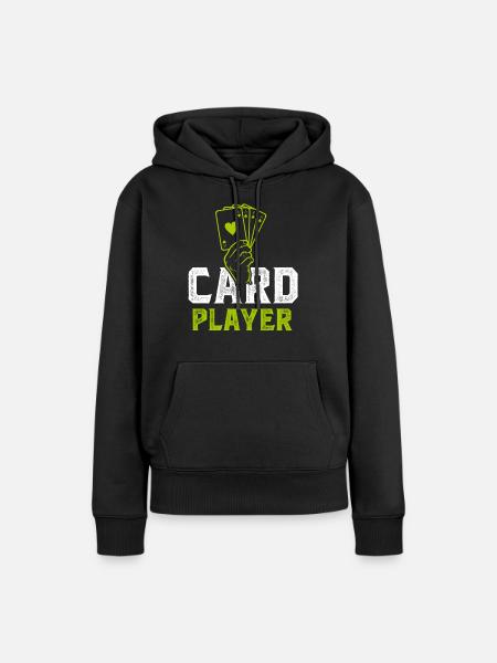 Kartenspiel - Frauen Premium Bio Hoodie - Schwarz