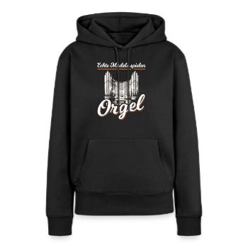 Joueur d'orgue orgue musicien joueur d'orgue - Sweat à capuche Premium bio Femme - noir - Devant - Julia (174cm)