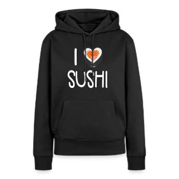 Sushi - Frauen Premium Bio Hoodie - Schwarz - Vorne - Julia (174cm)