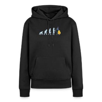 Contrebasse Contrebasse Joueur Contrebasse - Sweat à capuche Premium bio Femme - noir - Devant - Julia (174cm)