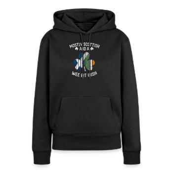 Écosse - Sweat à capuche Premium bio Femme - noir - Devant - Julia (174cm)