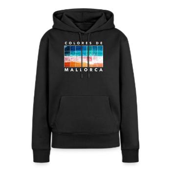 Majorque - Sweat à capuche Premium bio Femme - noir - Devant - Julia (174cm)