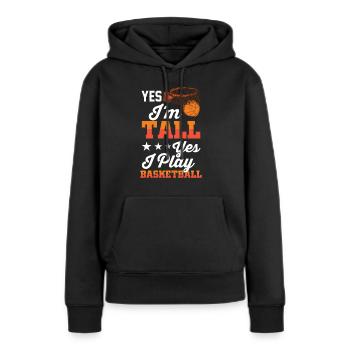 Basketball Basketballer Basketballmannschaft Gesch - Frauen Premium Bio Hoodie - Schwarz - Vorne - Julia (174cm)