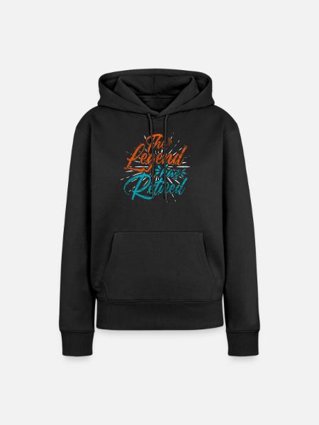Rente - Frauen Premium Bio Hoodie - Schwarz