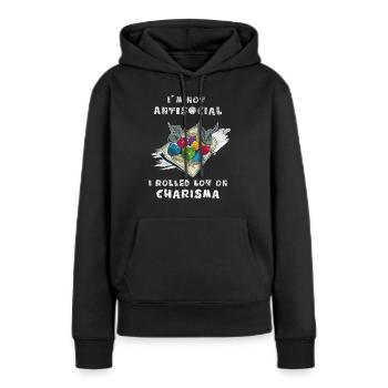 Rollenspiel RPG - D20 Würfel Rollenspieler - Frauen Premium Bio Hoodie - Schwarz - Vorne - Julia (174cm)