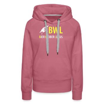 BWL - Frauen Premium Bio Hoodie - Malve - Vorne - Isabella (175cm)