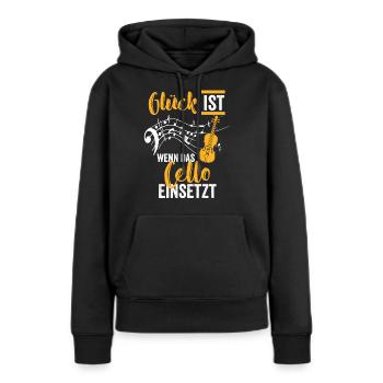 Cello Konzert - Frauen Premium Bio Hoodie - Schwarz - Vorne - Julia (174cm)